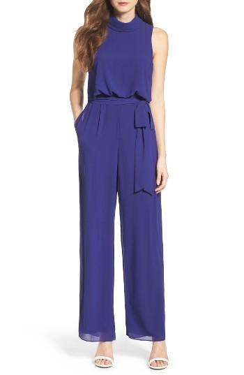 Women's Vince Camuto Roll Collar Jumpsuit - Blue