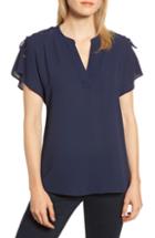 Women's Michael Michael Kors Lace-up Shoulder Top - Blue