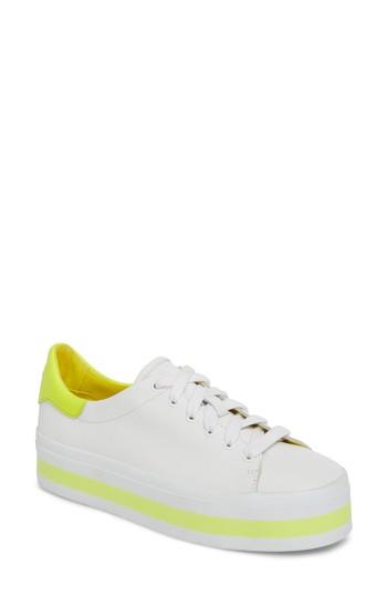 Women's Alice + Olivia Ezra Flatform Sneaker M - White