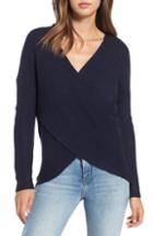 Women's Astr The Label Wrap Front Sweater - Blue