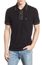 Men's Original Penguin Earl Camo Trim Polo - Black