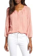 Women's Lucky Brand Geo Embroidered Top - Pink