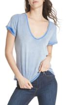Women's Free People Saturday Lace Trim Linen Blend Tee