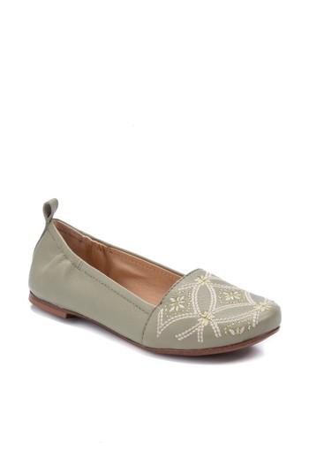 Women's Latigo Globe Embroidered Flat M - Green