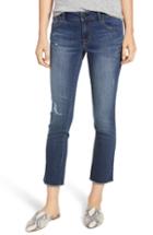 Women's 1822 Denim Distressed Ankle Straight Leg Crop Jeans