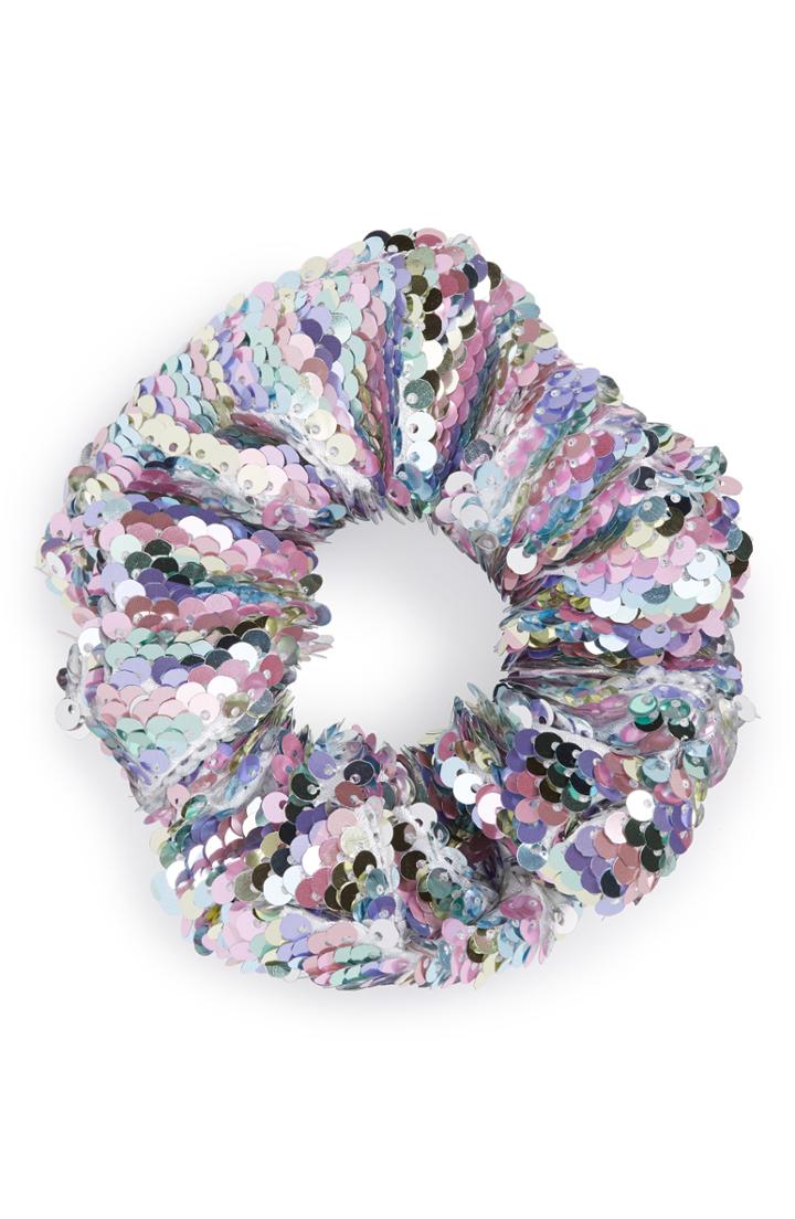 Tasha Sequin Scrunchie, Size - Metallic