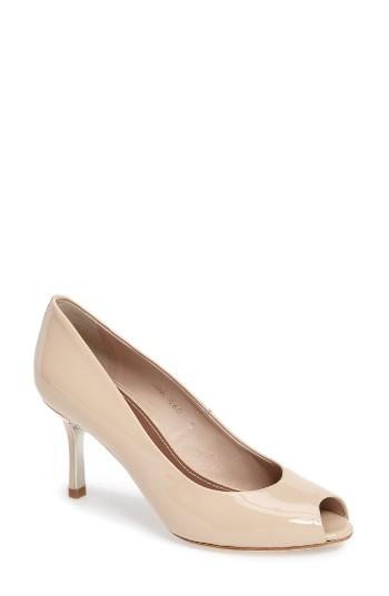 Women's Donald J Pliner Erika Peep Toe Pump M - Beige