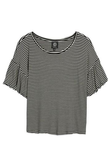Women's Bobeau Knit Bubble Sleeve Tee - Black