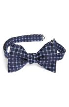 Men's Eton Medallion Silk Bow Tie, Size - Blue