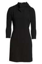 Women's Eliza J Bow Crepe A-line Dress - Black