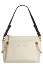Chloe Small Roy Leather Shoulder Bag - White