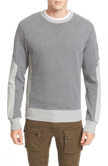 Men's Belstaff Matterley Extra Trim Fit Two Tone Sweatshirt