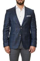 Men's Maceoo Windowpane Check Sport Coat (m) - Grey