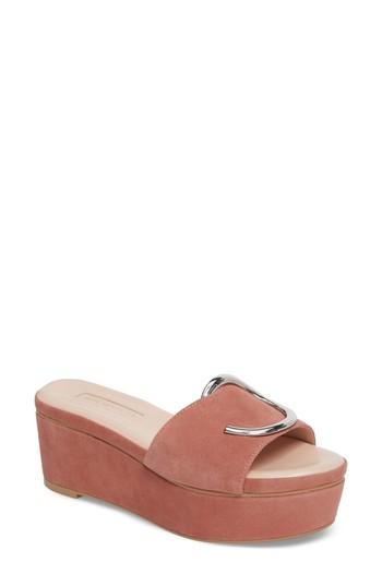 Women's Avec Les Filles Addison Platform Slide Sandal .5 M - Pink