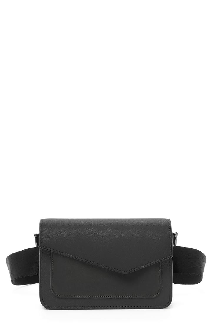 Botkier Cobble Hill Leather Convertible Belt Bag - Black