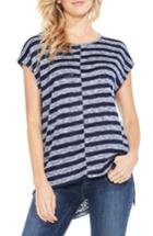Women's Two By Vince Camuto Uneven Stripe Tee - Blue