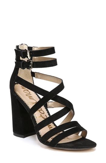 Women's Sam Edelman Yema Block Heel Sandal M - Black
