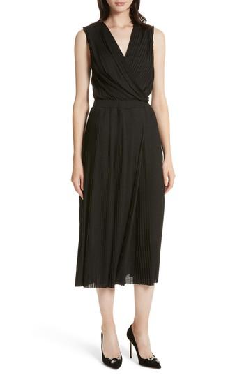 Women's Tracy Reese Surplice Fit & Flare Dress - Black