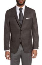 Men's Hickey Freeman B-series Classic Fit Plaid Wool Sport Coat R - Grey