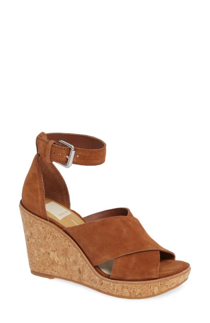 Women's Dolce Vita Urbane Wedge Sandal M - Brown