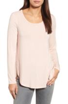 Women's Halogen Long Sleeve Knit Tunic - Pink