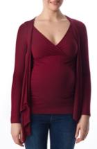 Women's Pietro Brunelli Anemone Maternity Wrap Top - Red