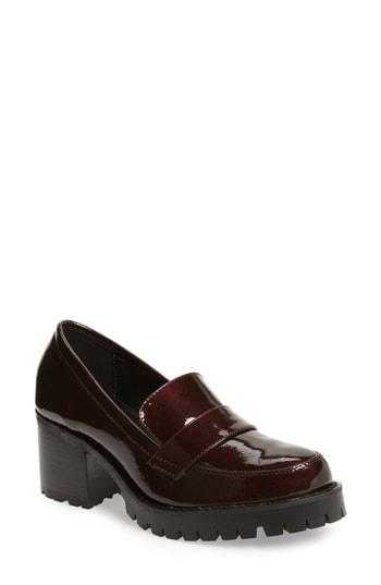 Women's Jane And The Shoe Leighton Platform Loafer M - Burgundy