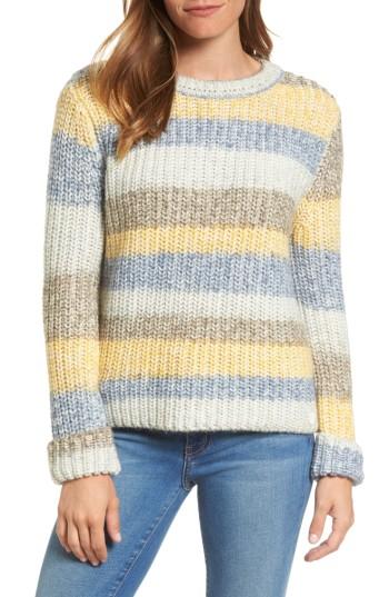 Women's Barbour Hive Knit Fisherman Sweater Us / 8 Uk - Yellow