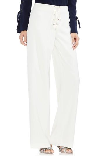 Women's Vince Camuto Lace-up Wide Leg Pants - White
