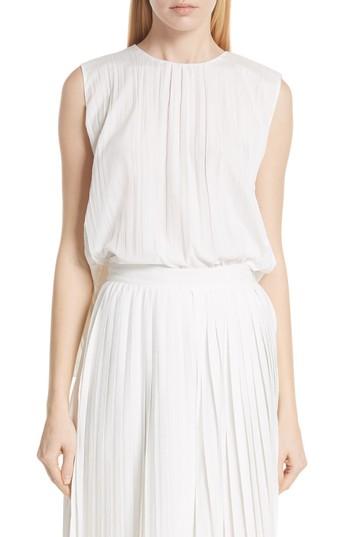 Women's Vince Pleat Shell - White