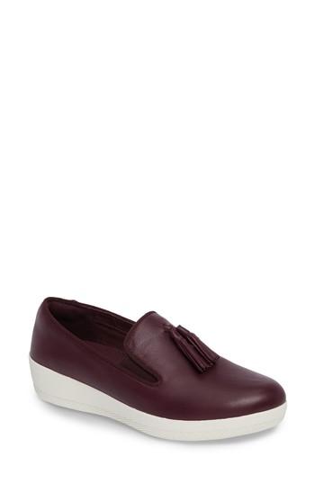 Women's Fitflop Tassle 'superskate' Wedge Sneaker M - Purple