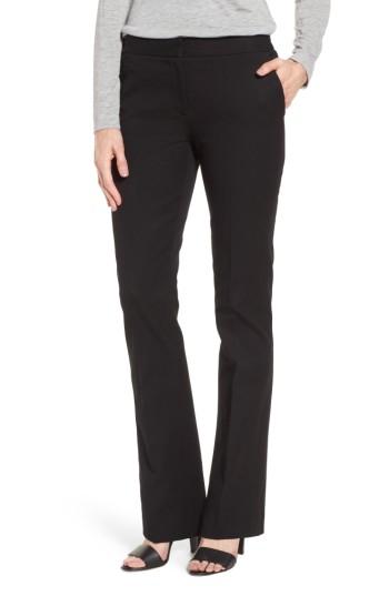 Women's Nordstrom Signature Stretch Blend Slim Flare Leg Pants - Black