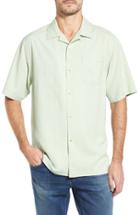 Men's Tommy Bahama Java Dobby Original Fit Silk Camp Shirt - Green