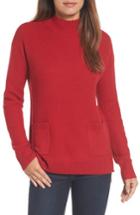 Women's Halogen Pocket Sweater, Size - Red