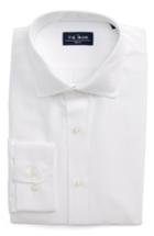 Men's The Tie Bar Trim Fit Herringbone Dress Shirt .5 - 32/33 - White