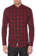Men's Original Penguin Heritage Slim Fit Plaid Shirt, Size - Red