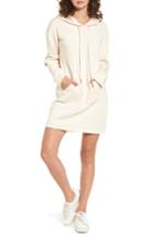 Women's Socialite Cutout Sleeve Hoodie Dress - Ivory