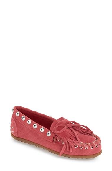 Women's Rebecca Minkoffxminnetonka Studded Moccasin M - Pink