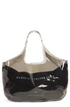 Marine Serre Radical Call For Love Transparent Shopping Bag - Black