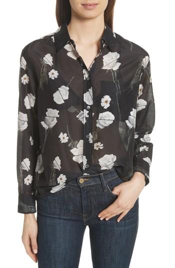 Women's Equipment Daddy Floral Cotton & Silk Shirt - Black