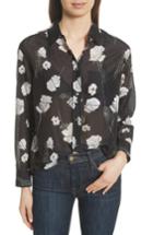 Women's Equipment Daddy Floral Cotton & Silk Shirt - Black