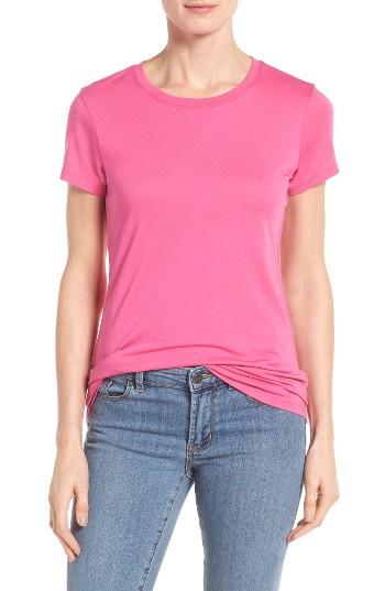 Women's Halogen Short Sleeve Crewneck Tee, Size - Pink