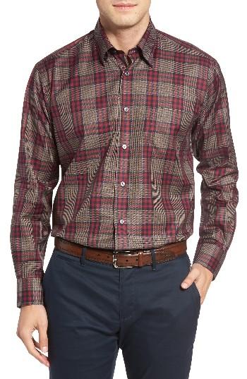 Men's Robert Talbott Anderson Classic Fit Plaid Sport Shirt - Red