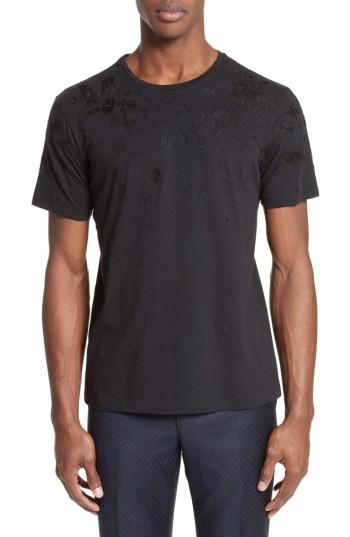 Men's The Kooples Floral Embroidered T-shirt