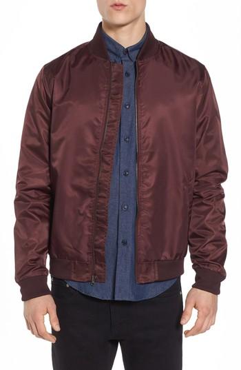 Men's The Rail Bomber Jacket, Size - Burgundy