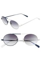 Women's Monse X Morgenthal Frederics Nina 50mm Round Sunglasses - Navy/ Ivory