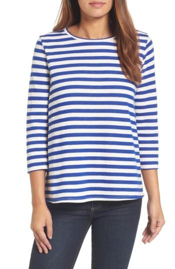 Women's Halogen High/low Cross Back Sweatshirt - Blue/green