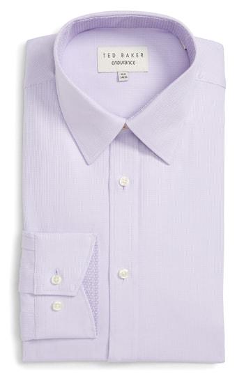 Men's Ted Baker London Trim Fit Dress Shirt .5 - 32/33 - Purple