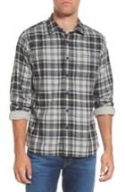 Men's Grayers Heath Modern Fit Plaid Double Cloth Sport Shirt - Grey