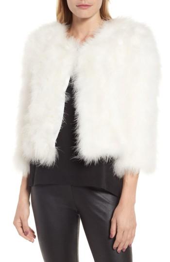 Women's Jocelyn Feather Bolero - White